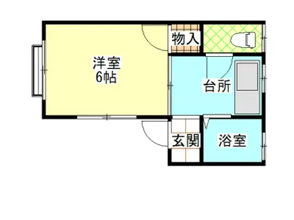 ビターラウンジ(1K/1階)の間取り写真