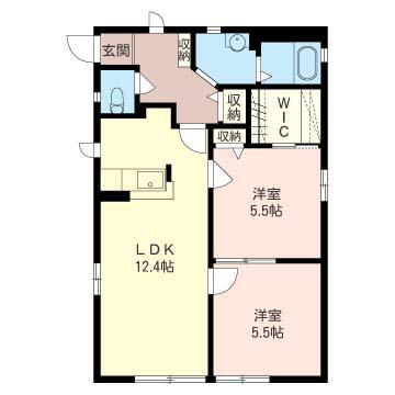 ローズガーデン(2LDK/1階)の間取り写真