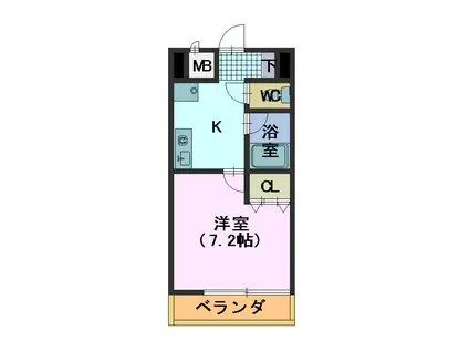 PROMENADE本山(1K/4階)の間取り写真