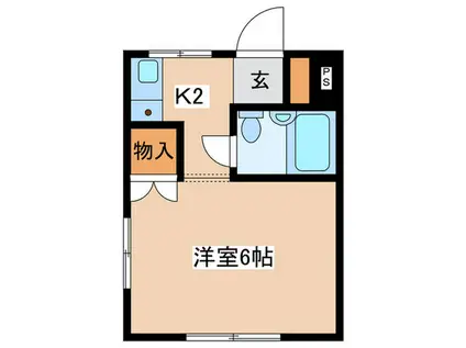 齋藤第5ビル(1K/2階)の間取り写真