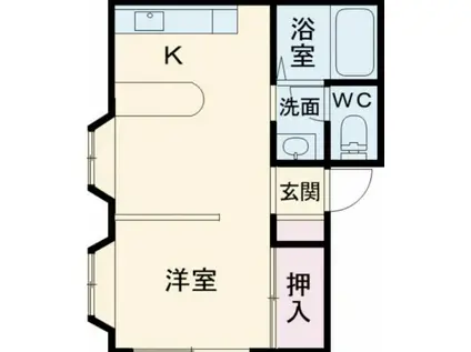 シティハイツ茂呂(1DK/1階)の間取り写真