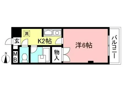 ラベンダー仙川(1K/4階)の間取り写真