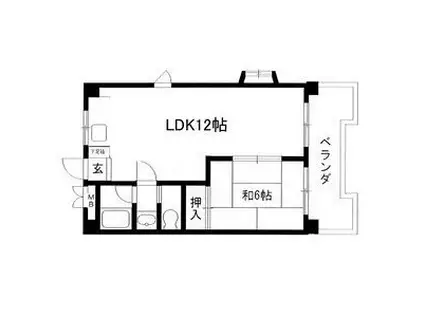 CASA DE FELINE(1LDK/1階)の間取り写真