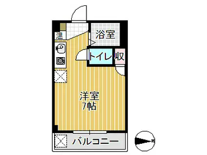 ラポ-ル文殊(ワンルーム/3階)の間取り写真