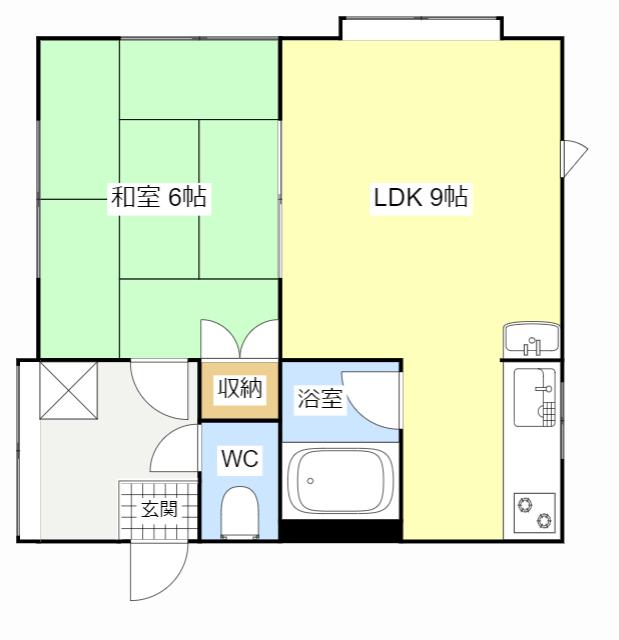 ＪＲ東海道本線 天竜川駅 徒歩25分 3階建 築32年(1LDK/2階)の間取り写真