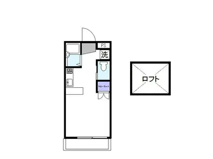 プレイス三原(1K/1階)の間取り写真