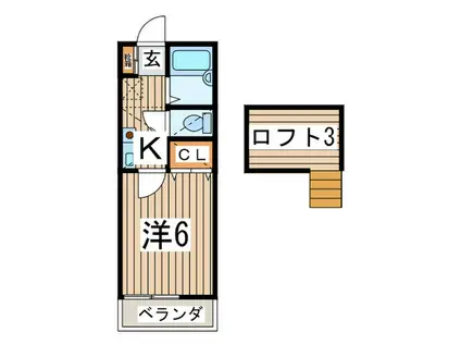 グランドステージ横須賀(1K/2階)の間取り写真