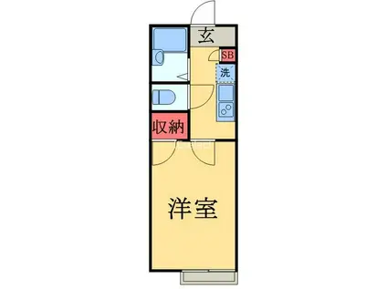京成千原線 千葉寺駅 徒歩10分 2階建 築14年(1K/2階)の間取り写真