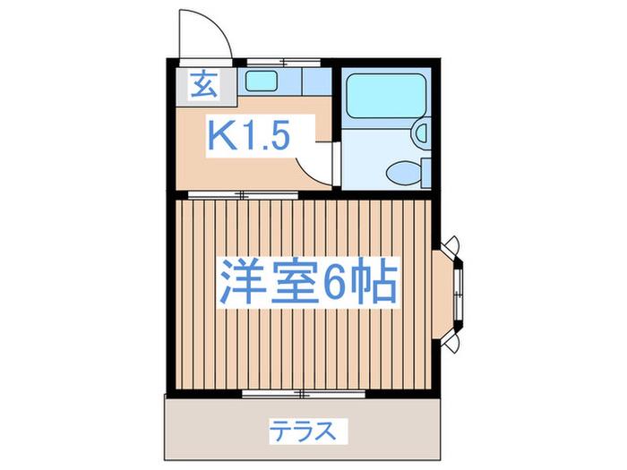 菊池コーポ(1K/1階)の間取り写真