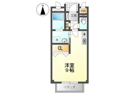 エイトワンA(ワンルーム/1階)の間取り写真