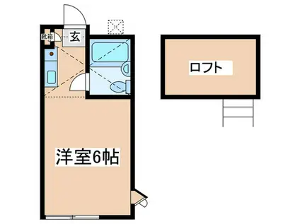 ハイツ東橋本(ワンルーム/2階)の間取り写真