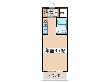 藤和シティスクエア桜上水(ワンルーム/2階)の間取り写真