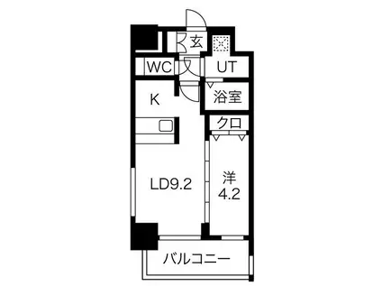 ファステート名古屋ラプソディ(1LDK/9階)の間取り写真