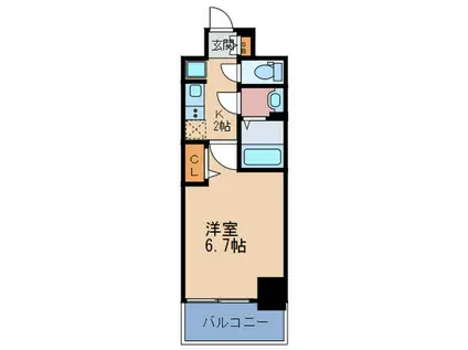 プレサンス 梅田北 ディア(1K/6階)の間取り写真