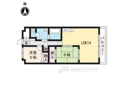 富士ロイヤルアベニュー(2LDK/4階)の間取り写真
