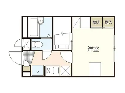 レオパレス幸(1K/3階)の間取り写真