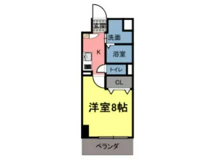 エスプレイスビルド(1K/5階)の間取り写真