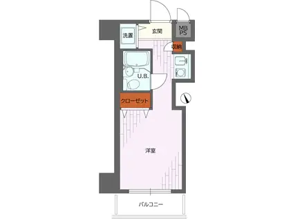 ライオンズマンション反町(ワンルーム/2階)の間取り写真
