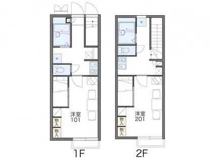 ヴェルデ高島(1K/1階)の間取り写真