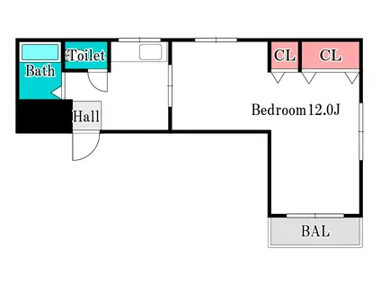 パークアベニュー医大北(1DK/2階)の間取り写真