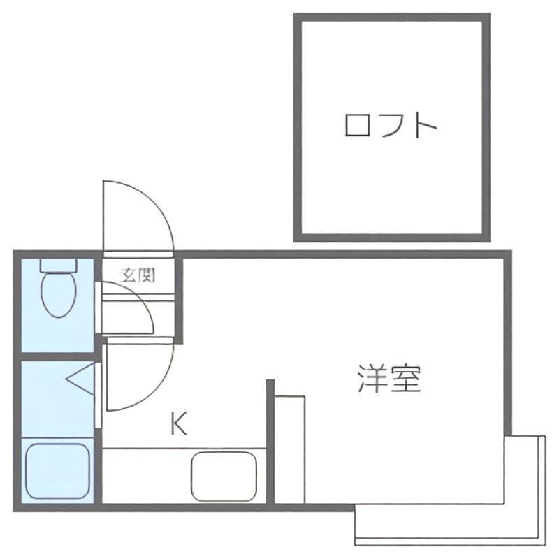 AMS913(1K/2階)の間取り写真