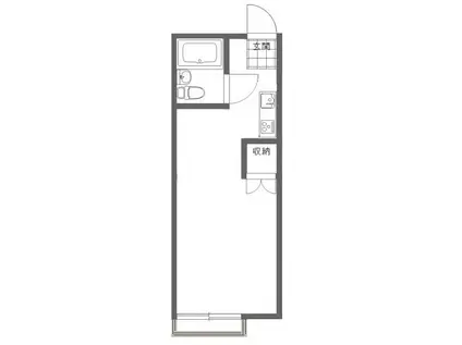 Gコーポ 下郡(1K/2階)の間取り写真