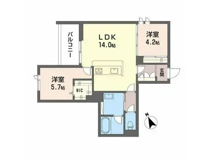 OLIVECOURT(2LDK/3階)の間取り写真