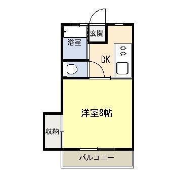 藤井コーポ(1K/4階)の間取り写真