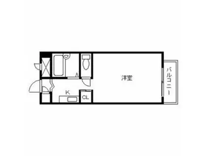 サザレビル(ワンルーム/2階)の間取り写真