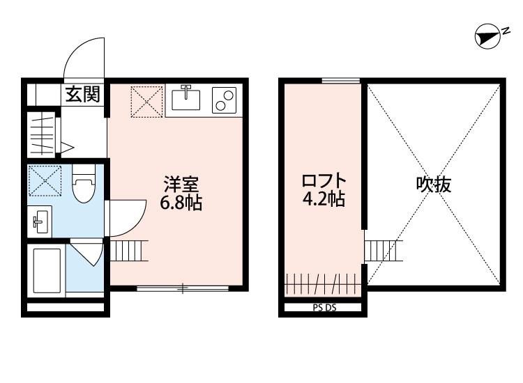 ルシェンテ八王子(ワンルーム/2階)の間取り写真