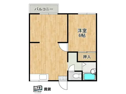リシアンサス宮野(1LDK/1階)の間取り写真