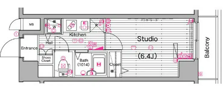 グランド・ガーラ横濱山下町 7階階 間取り