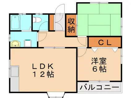 レゼンド恵III(2LDK/2階)の間取り写真