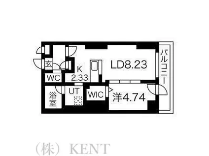 S-RESIDENCE近代美術館前(1LDK/3階)の間取り写真