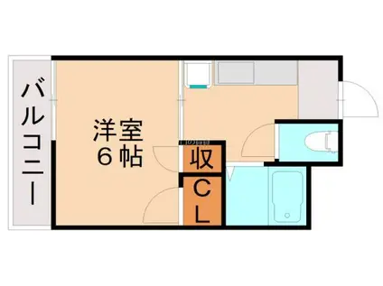 ゆにはコーポかなだI(1K/3階)の間取り写真