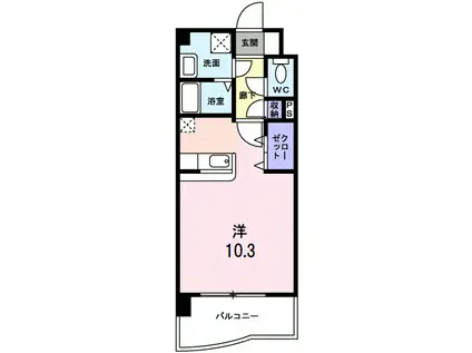 フォーウィルズコート(ワンルーム/5階)の間取り写真