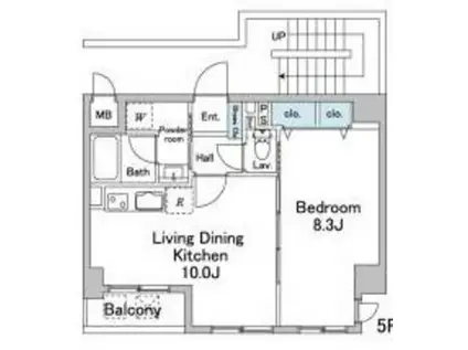 KDXレジデンス桜上水(1LDK/5階)の間取り写真