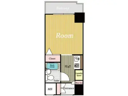 ラポール中目黒(1K/2階)の間取り写真