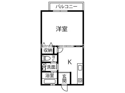 ルーミナスC棟(1DK/1階)の間取り写真