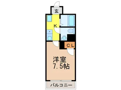 ルーナフロール(1K/3階)の間取り写真