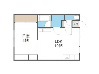 第2ときわマンション(1LDK/1階)の間取り写真