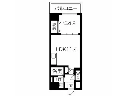 MISTRAL姫路駅前III(1LDK/8階)の間取り写真
