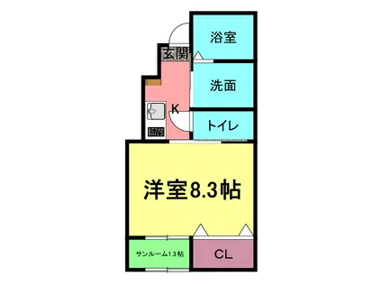 A L D E B L A N A(1SK/1階)の間取り写真