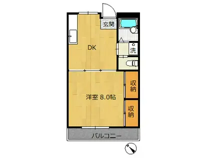 アイチ11(1DK/1階)の間取り写真