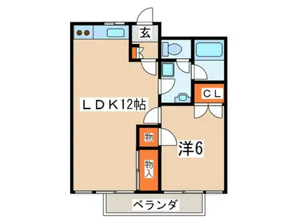 クライストマンション(1LDK/4階)の間取り写真