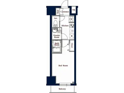 Nステージ上野(1K/10階)の間取り写真