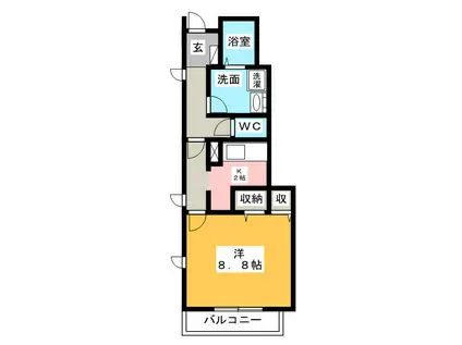 GRANDIS MASUDA(1K/1階)の間取り写真