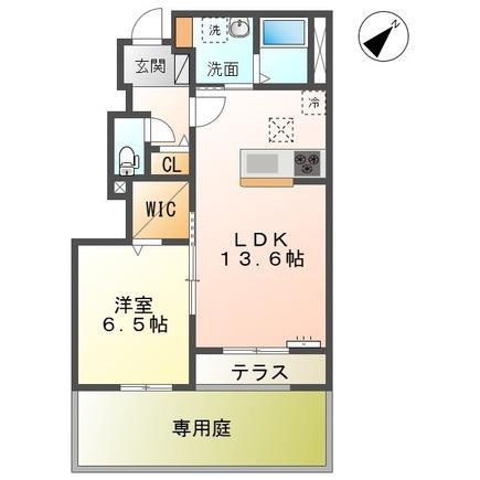 ＪＲ内房線 巌根駅 徒歩7分 2階建 新築(1LDK/1階)の間取り写真