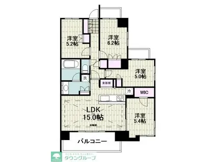 リストレジデンス高津(4LDK/3階)の間取り写真