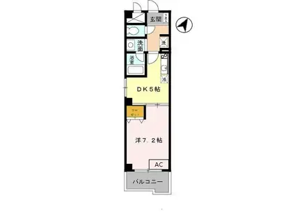 アベニュー姫島(1DK/6階)の間取り写真